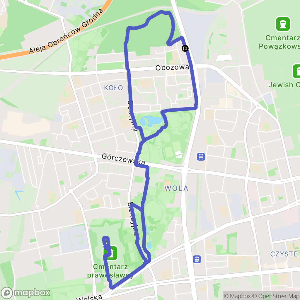 Warszawa: mapa trasy - Poland