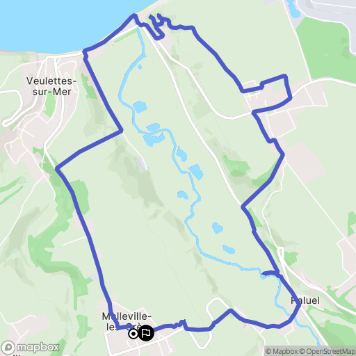 Malleville-les-Grès : carte du parcours de randonnée - France