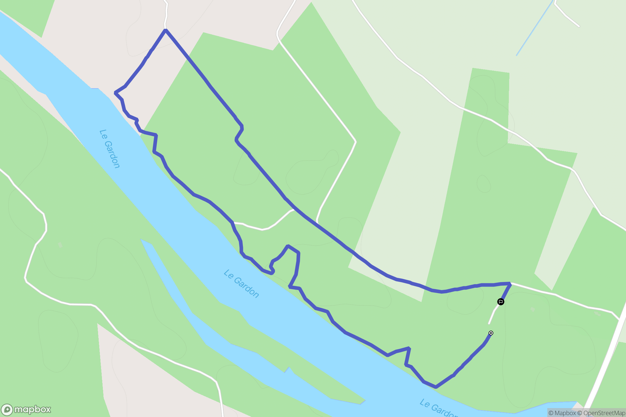 Saint-Chaptes : carte du parcours de randonnée - France