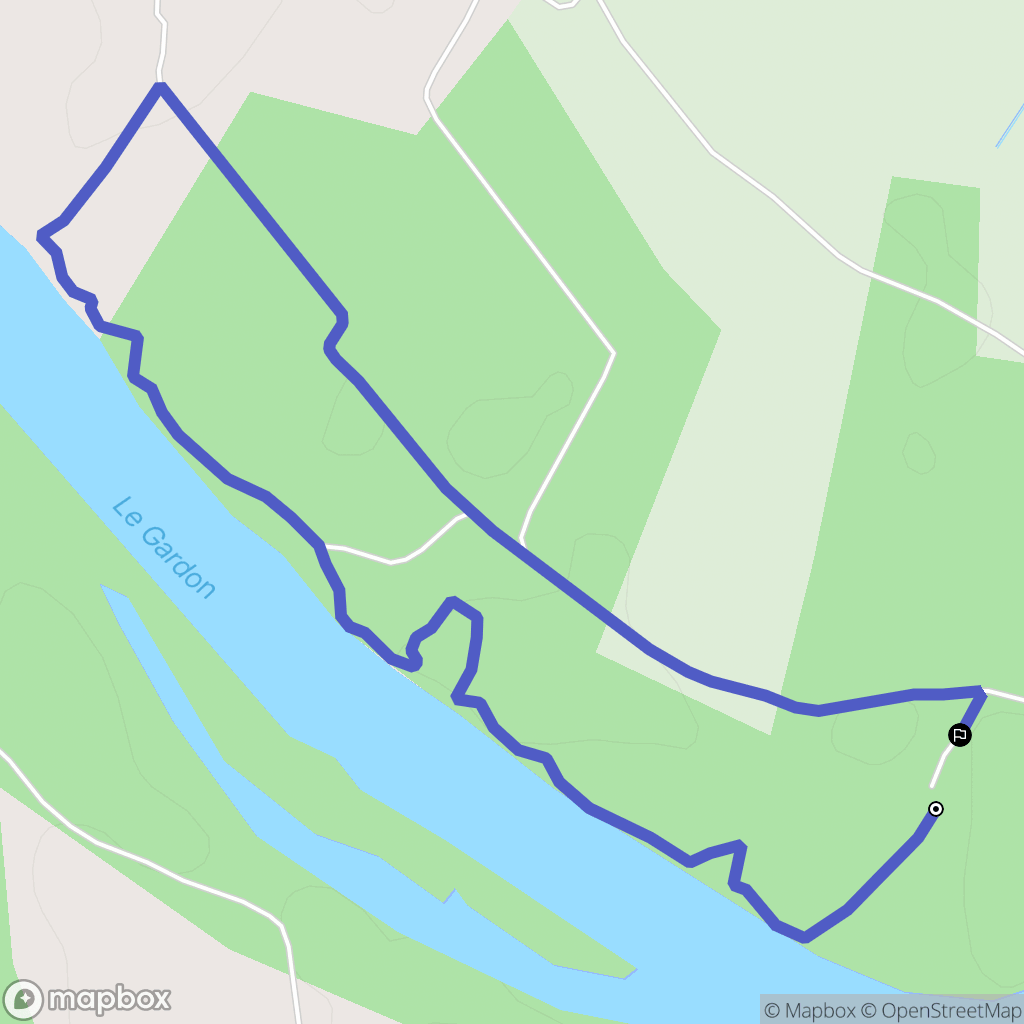Saint-Chaptes : carte du parcours de randonnée - France