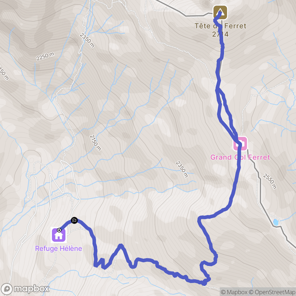  : carte du parcours de randonnée - Italy