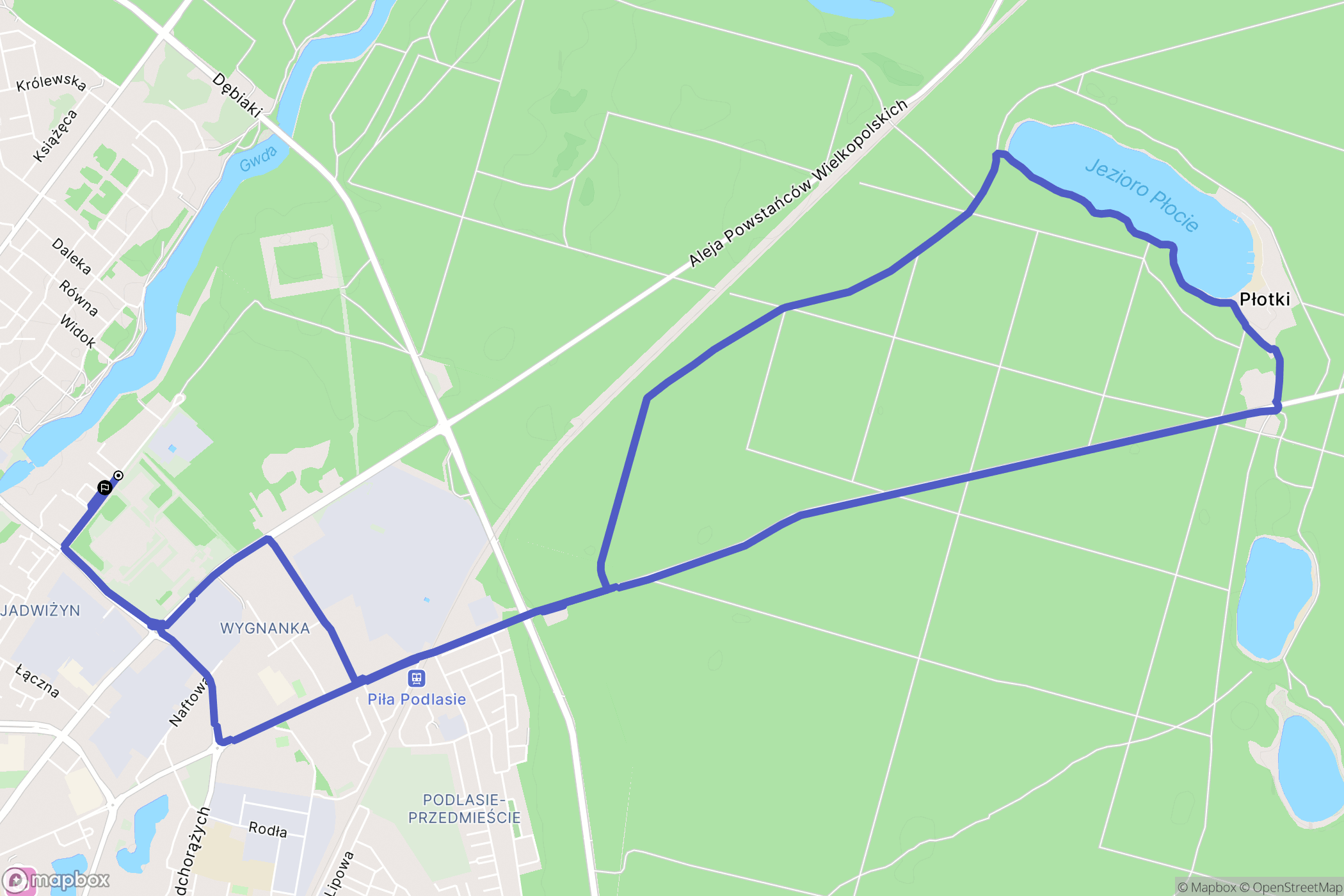 Piła: mapa trasy - Poland