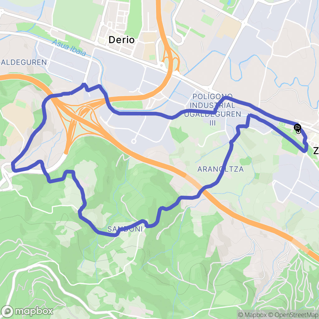 Arteaga-San Martín : carte du parcours de randonnée - Spain