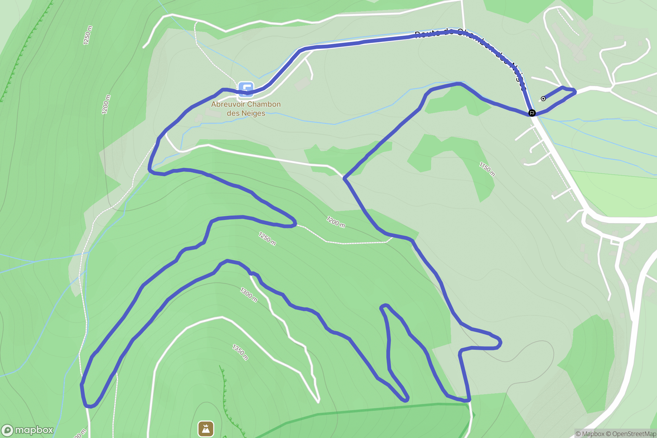 Chambon-sur-Lac : carte du parcours de randonnée - France