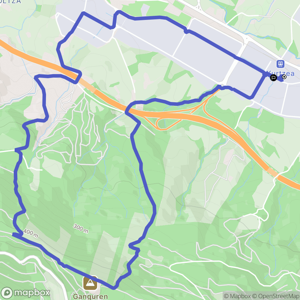 Lezama : carte du parcours de randonnée - Spain