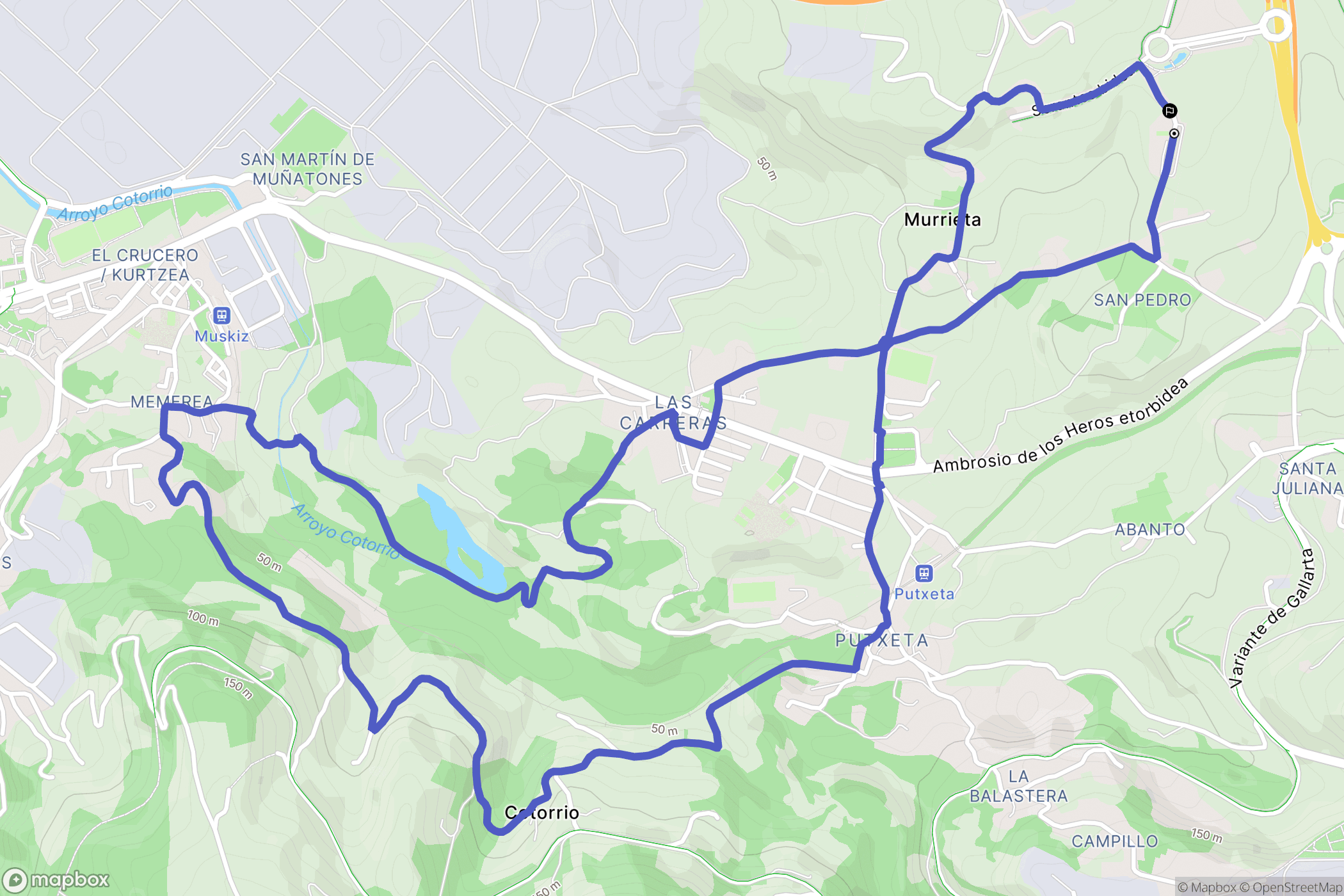 : carte du parcours de randonnée - Spain