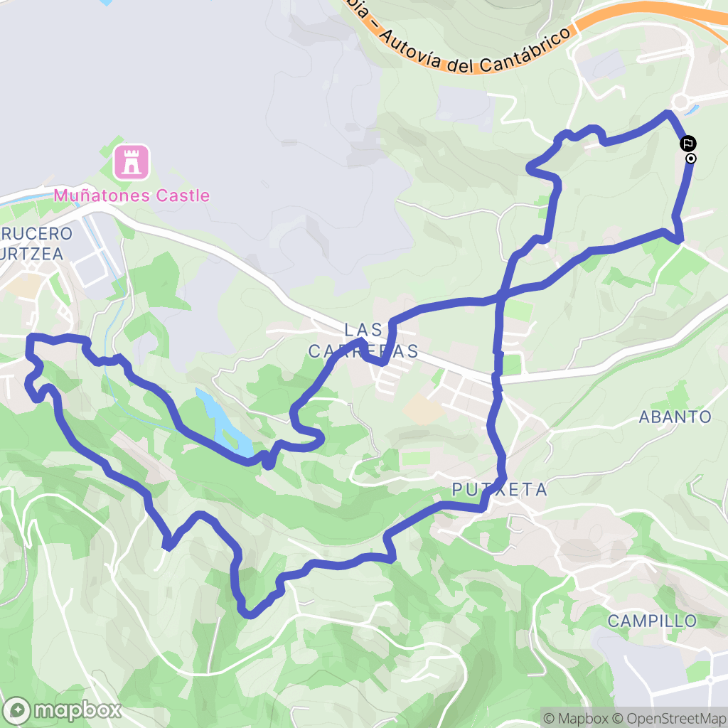 : carte du parcours de randonnée - Spain