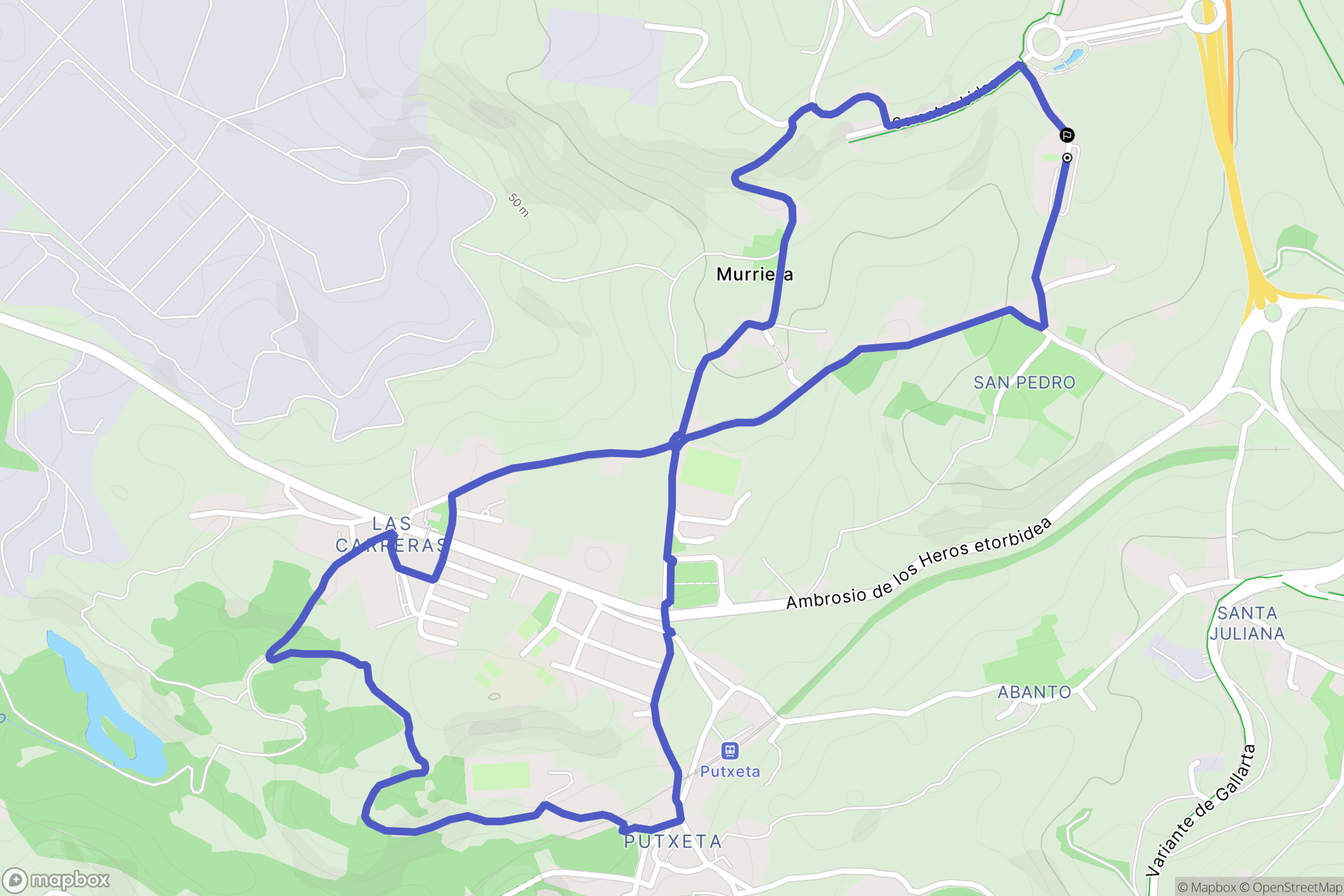  : carte du parcours de randonnée - Spain