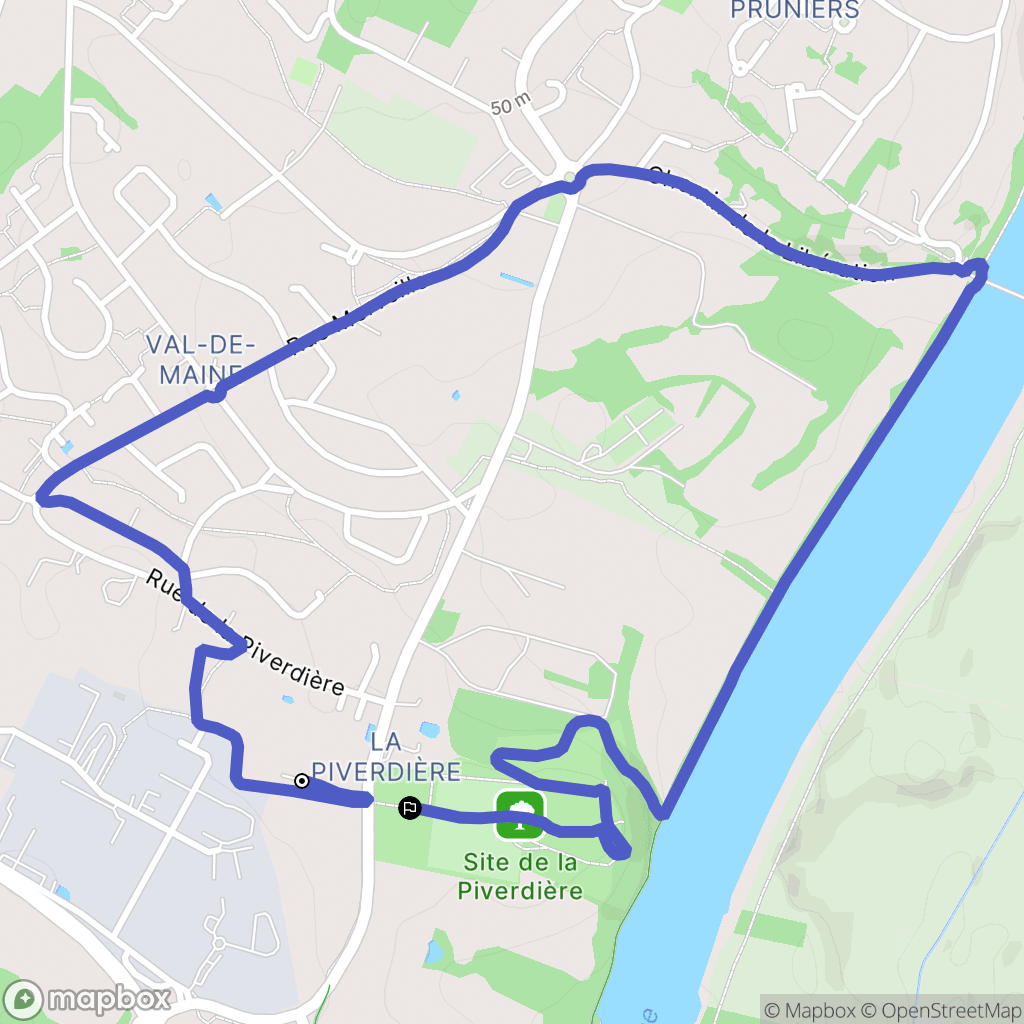 Bouchemaine : carte du parcours de randonnée - France