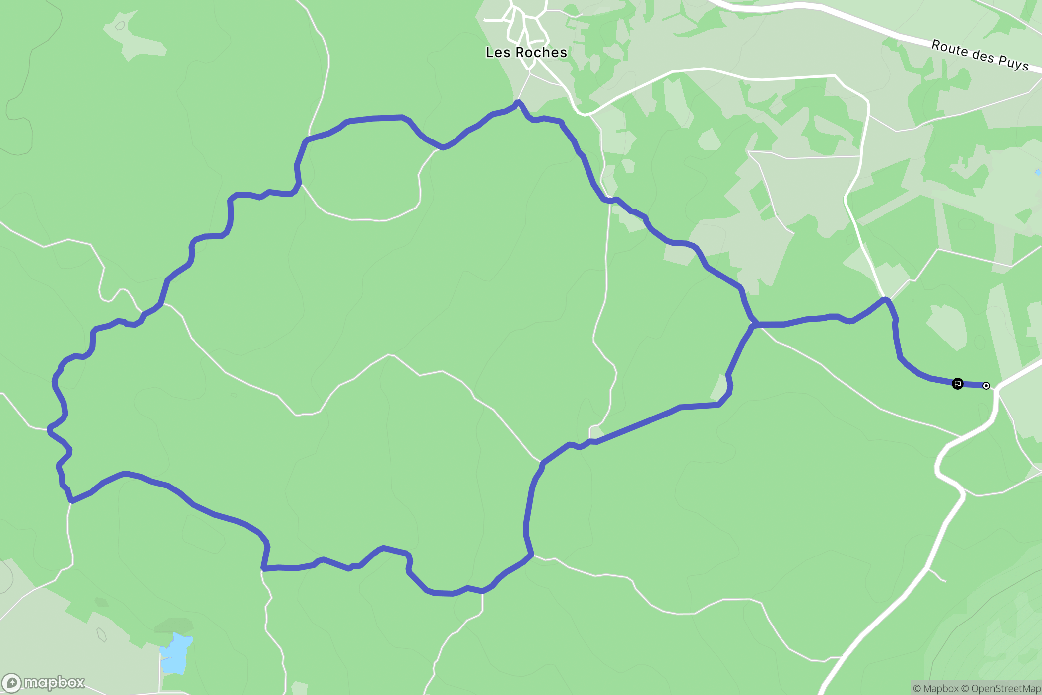 Saint-Ours : carte du parcours de randonnée - France