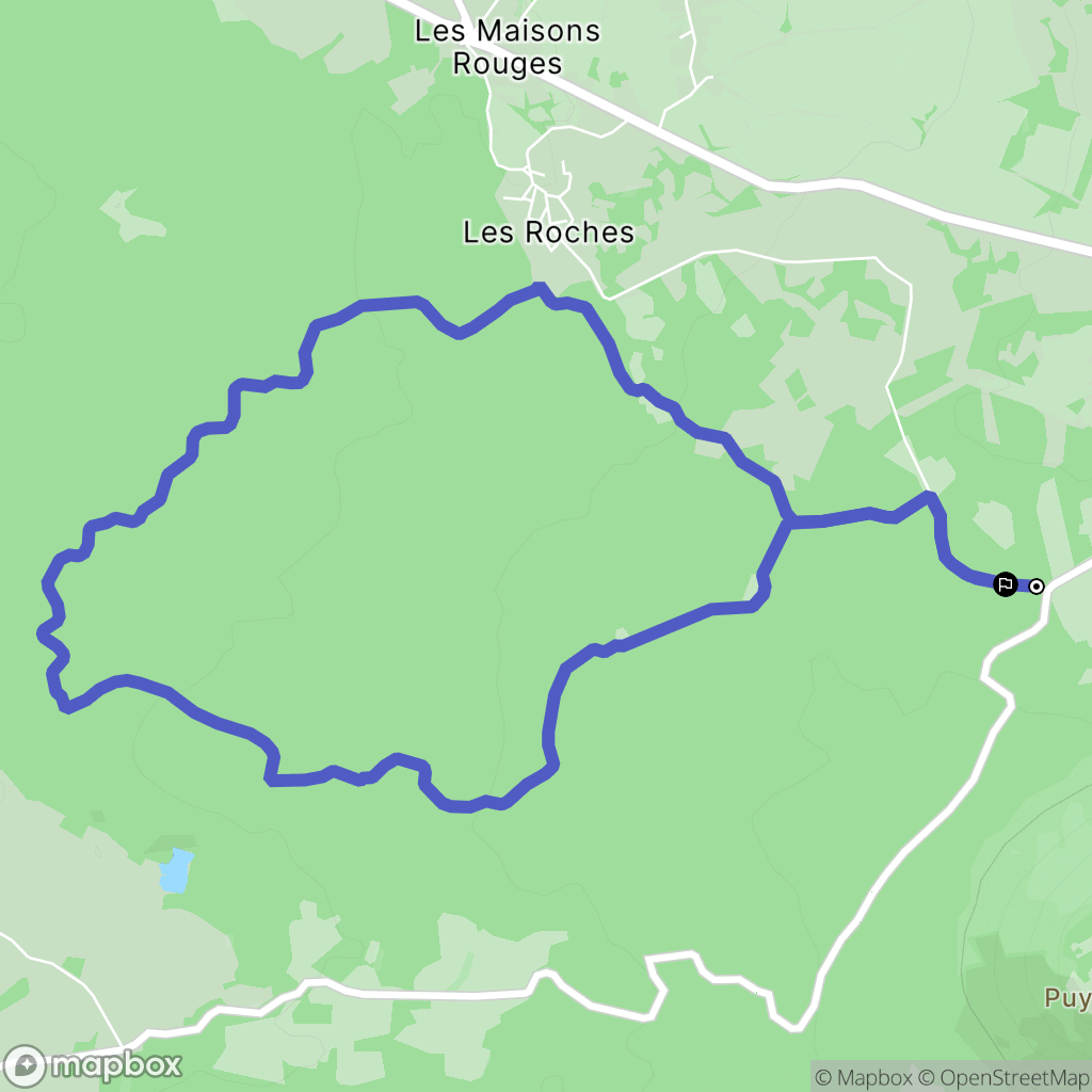 Saint-Ours : carte du parcours de randonnée - France