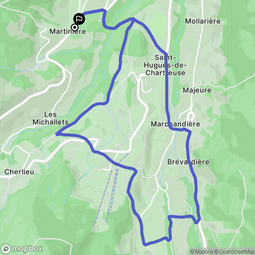 Saint-Pierre-de-Chartreuse : carte du parcours de randonnée - France