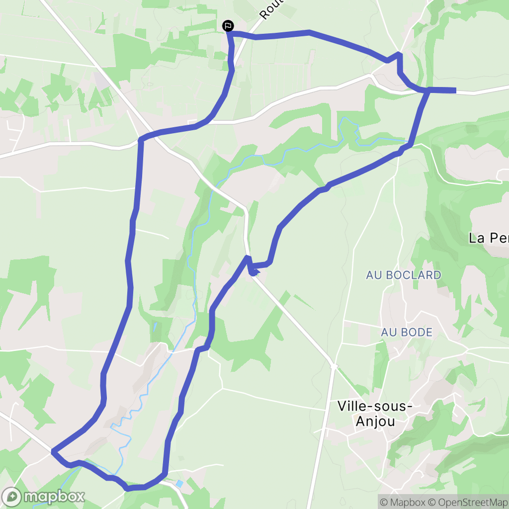 Ville-sous-Anjou : carte du parcours de randonnée - France