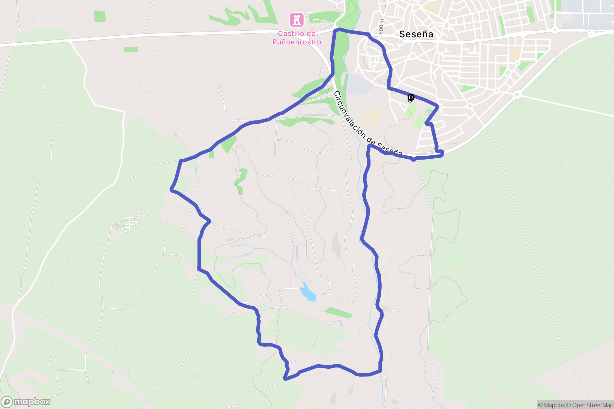 Seseña : carte du parcours de randonnée - Spain
