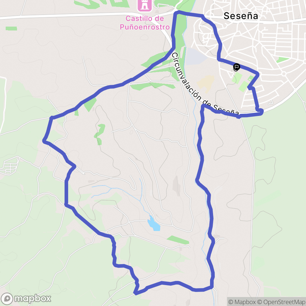 Seseña : carte du parcours de randonnée - Spain