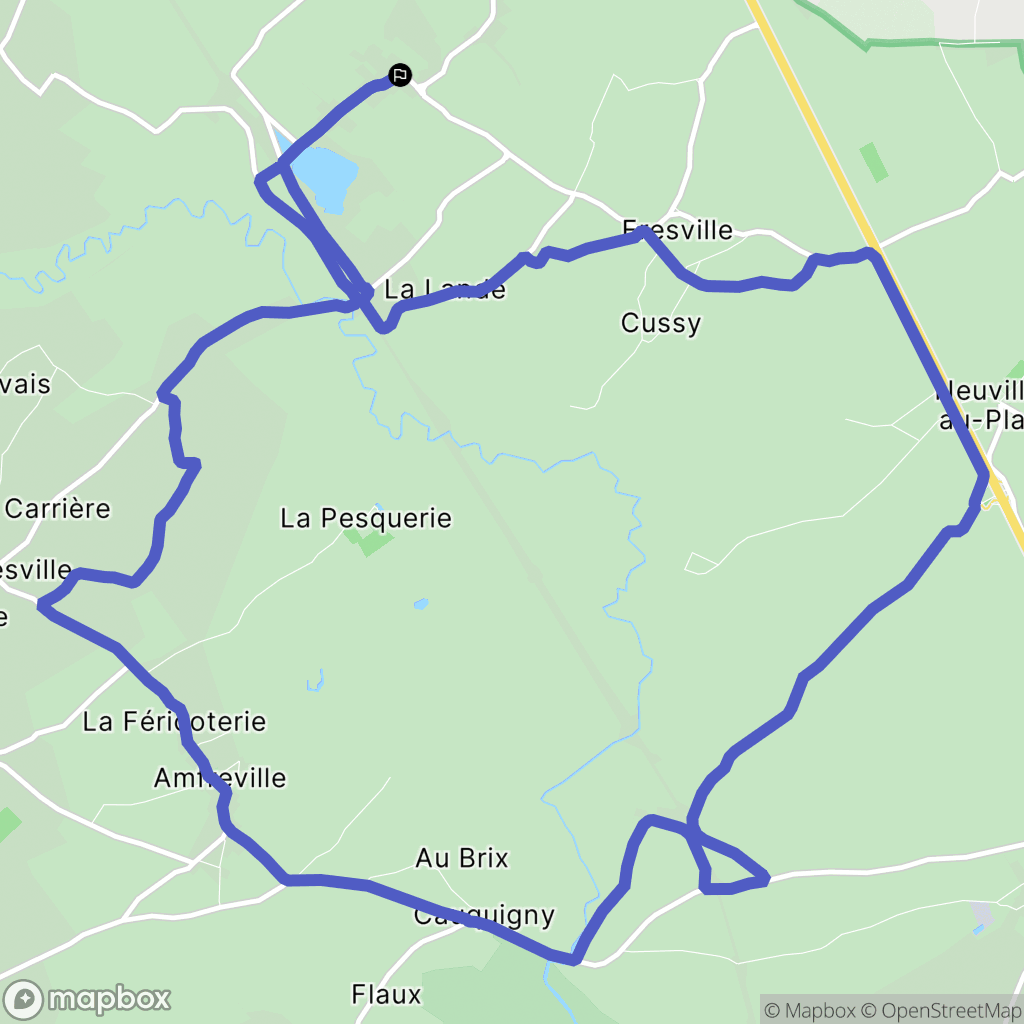 Fresville : carte du parcours de randonnée - France