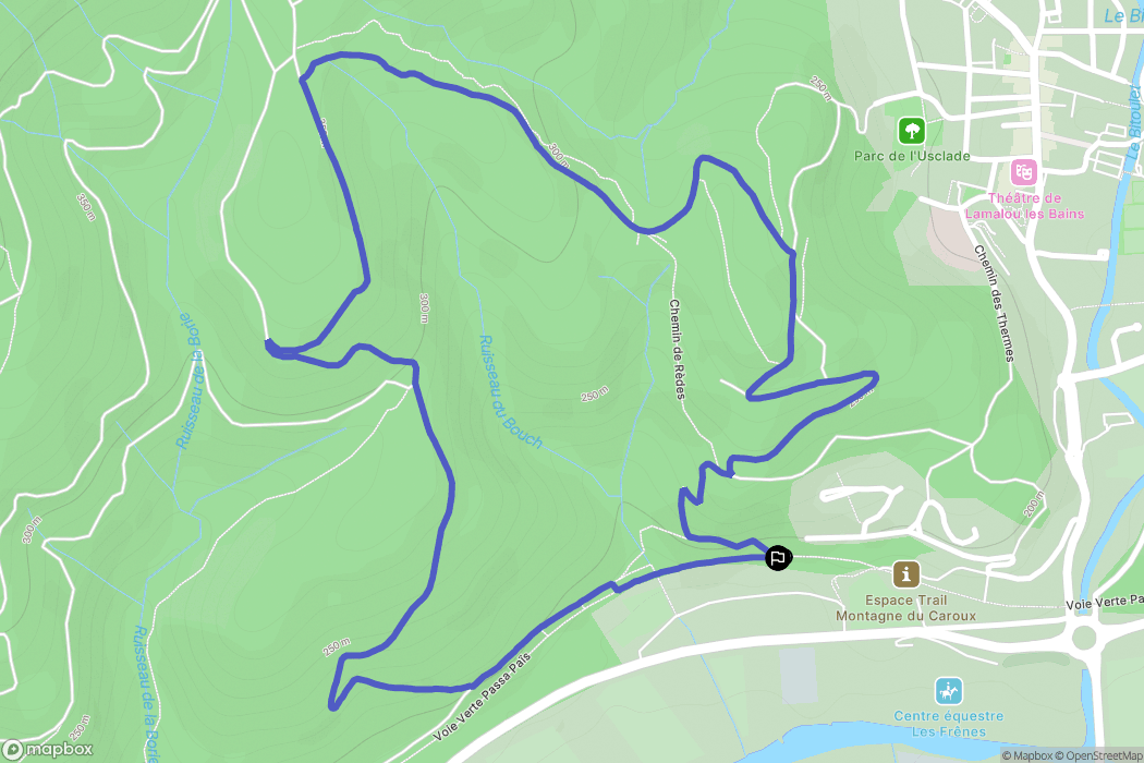 Lamalou-les-Bains : carte du parcours de randonnée - France