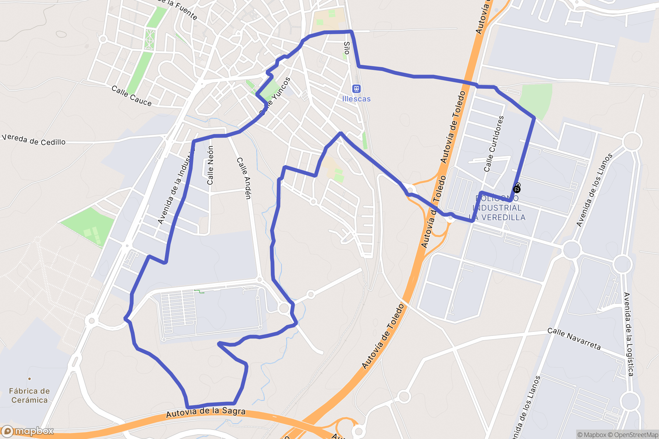  : carte du parcours de randonnée - Spain