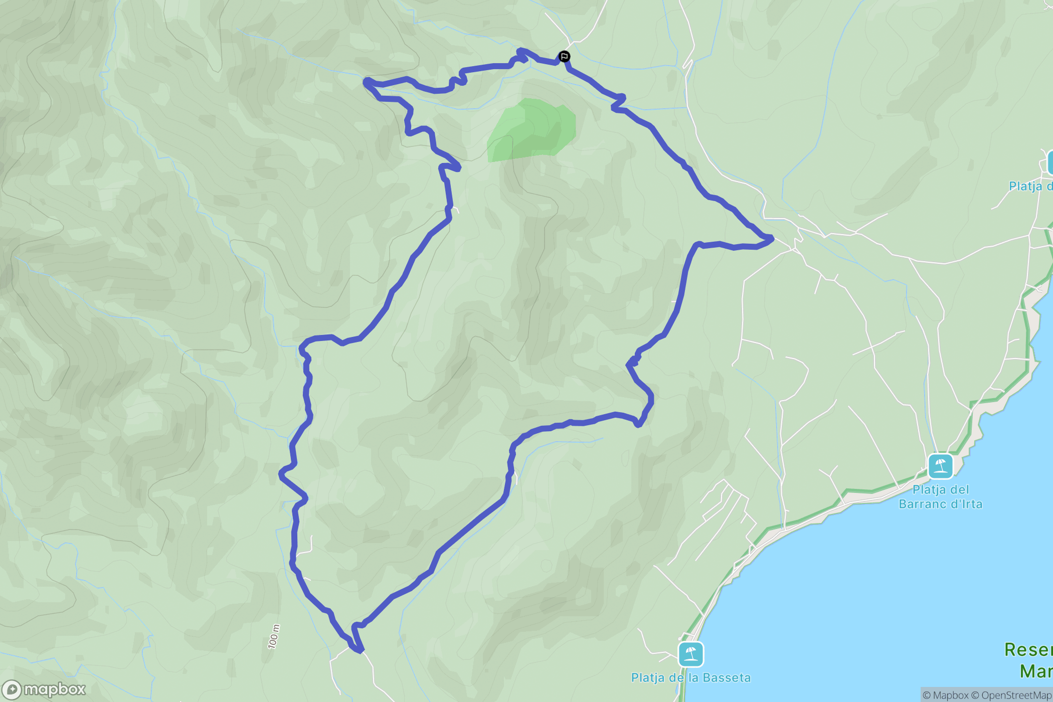 Peñíscola : carte du parcours de randonnée - Spain