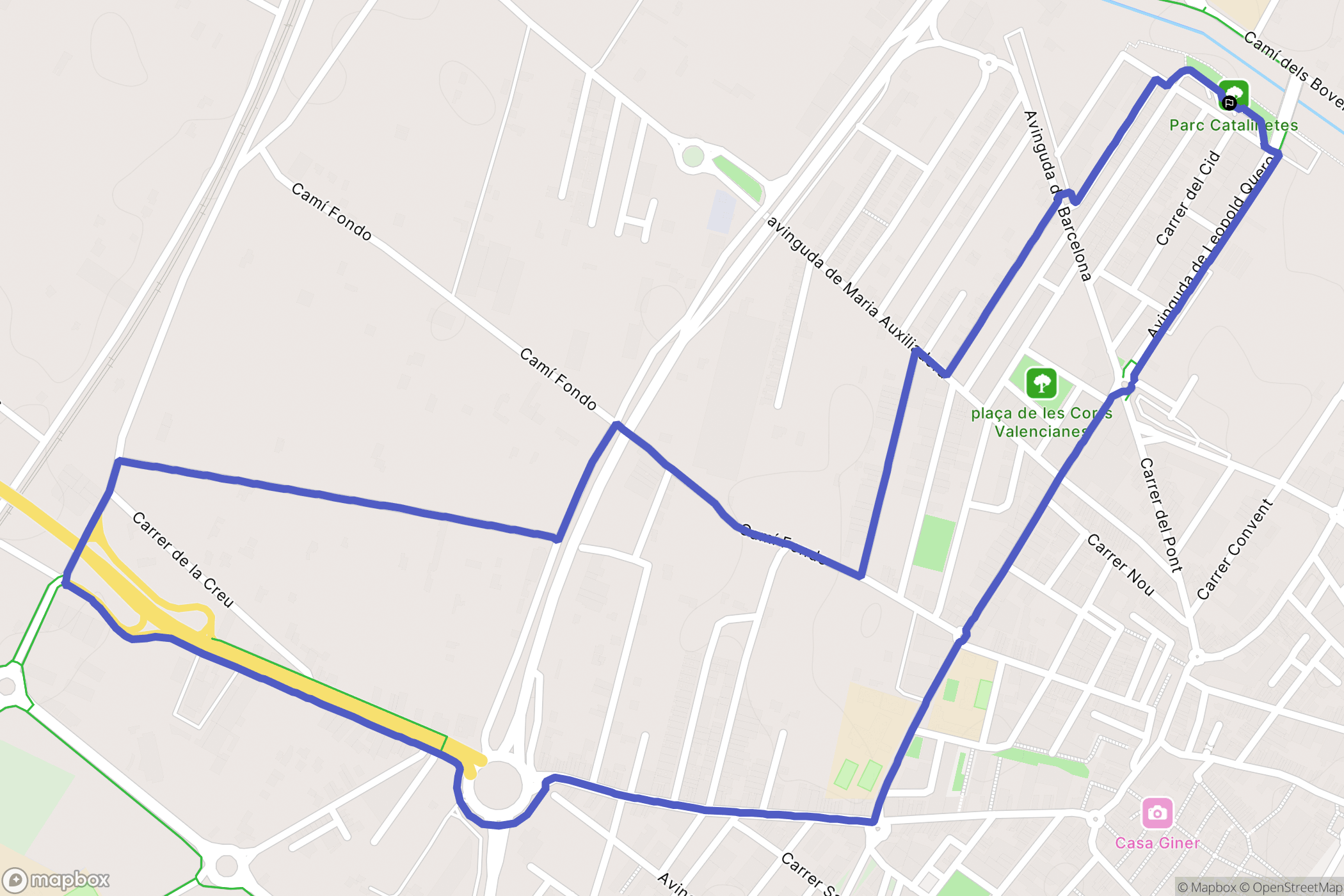 Vinaròs : carte du parcours de randonnée - Spain