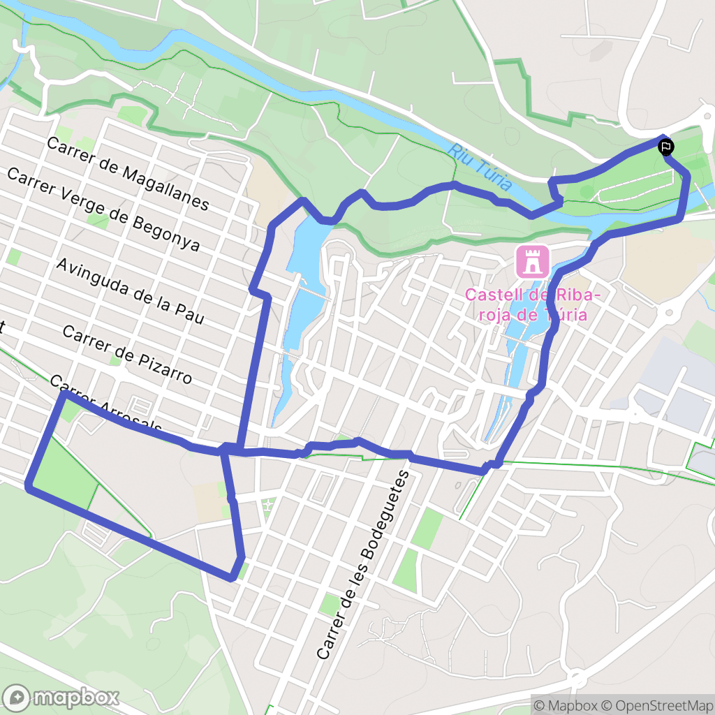 : carte du parcours de randonnée - Spain