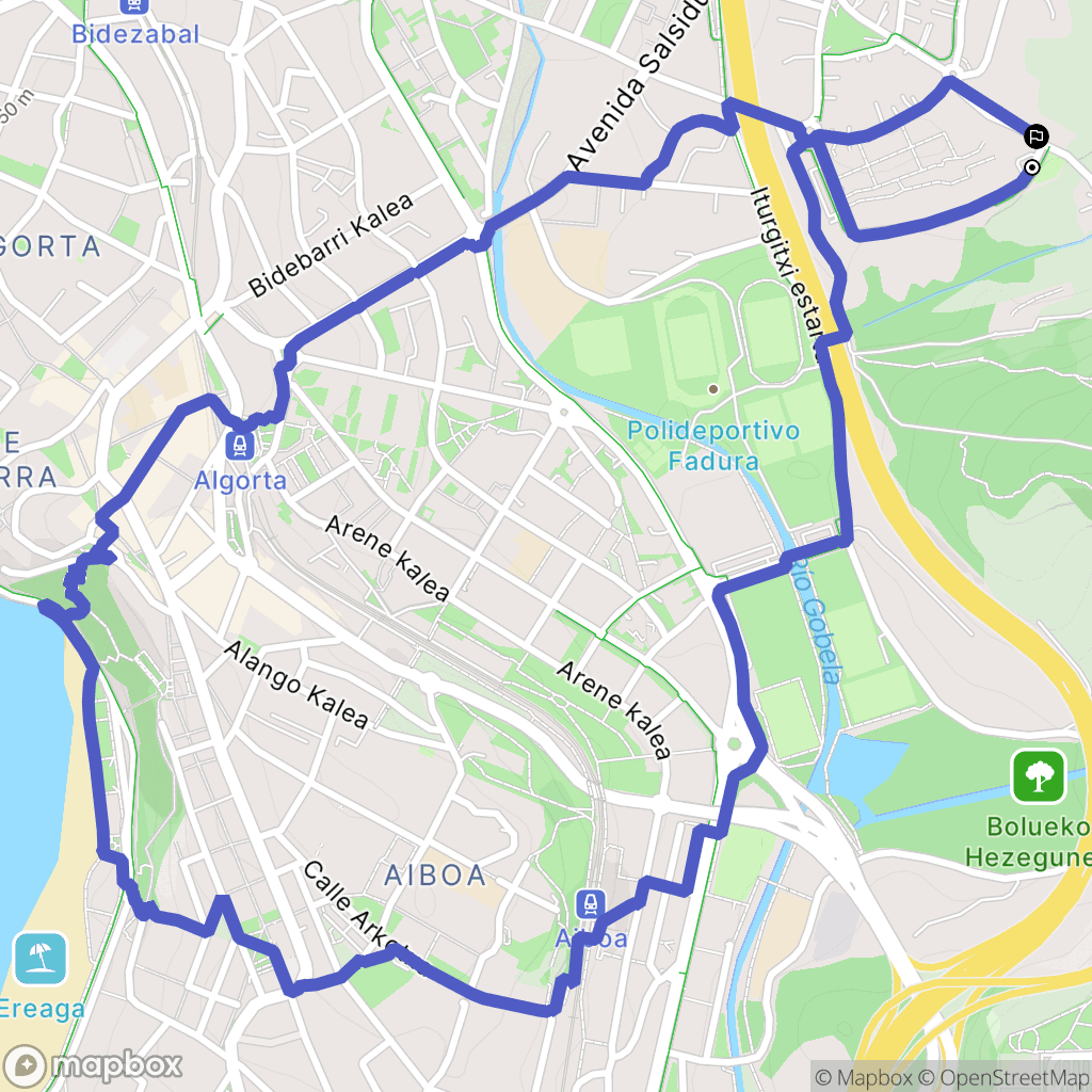 : carte du parcours de randonnée - Spain