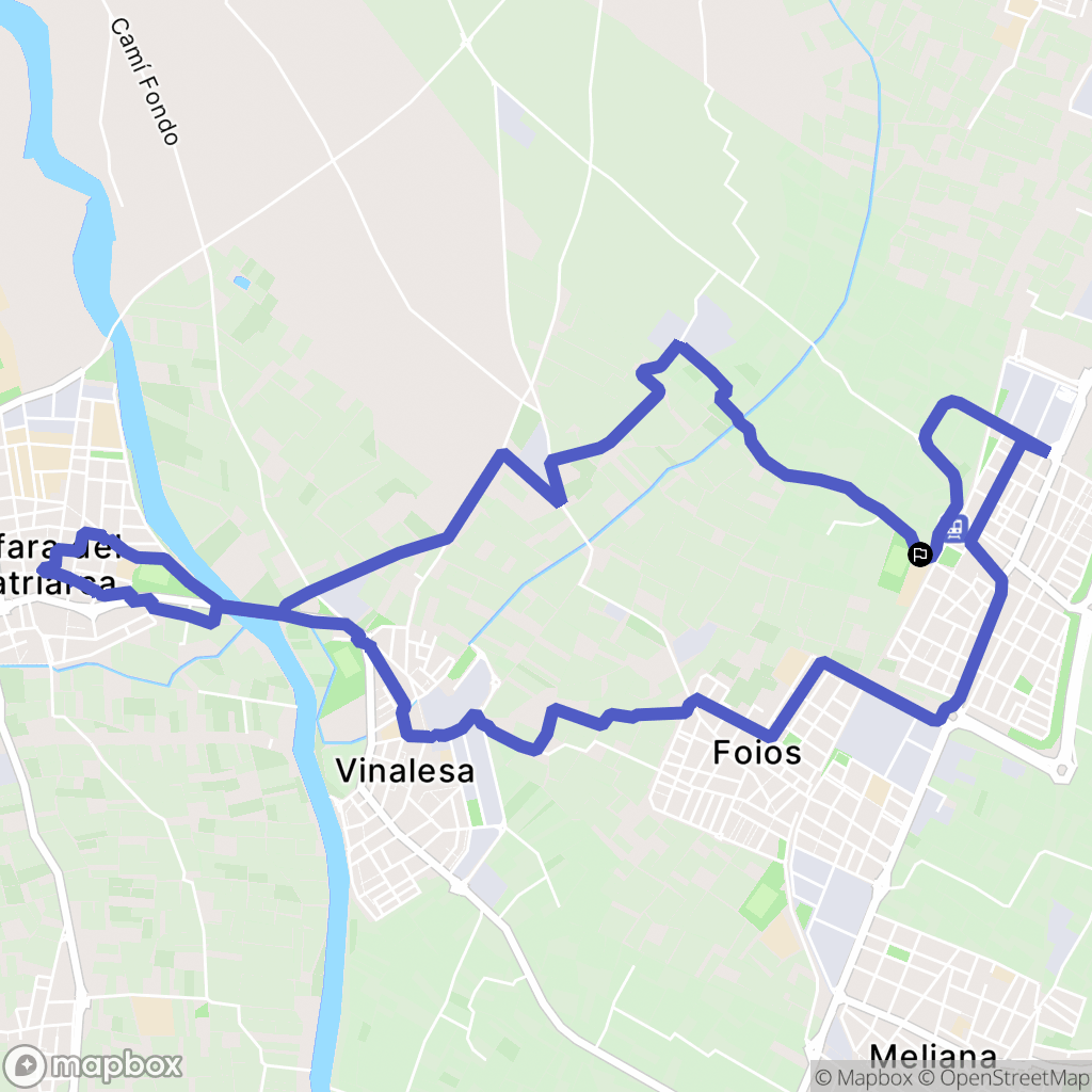 Albalat dels Sorells : carte du parcours de randonnée - Spain