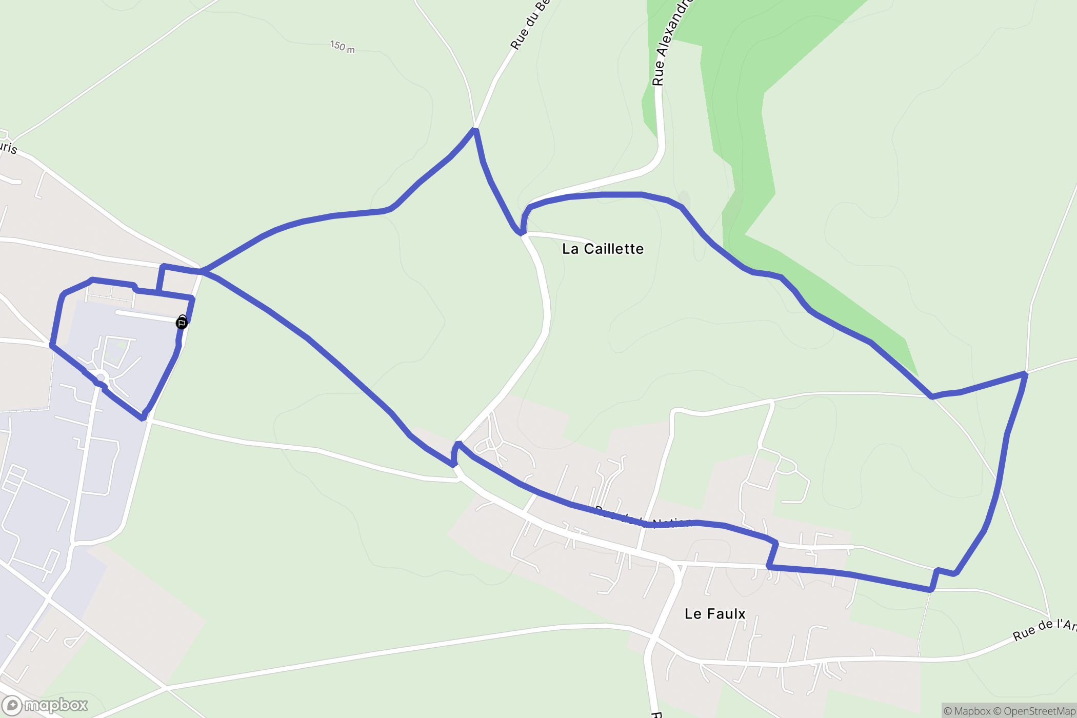 Franqueville-Saint-Pierre : carte du parcours de randonnée - France
