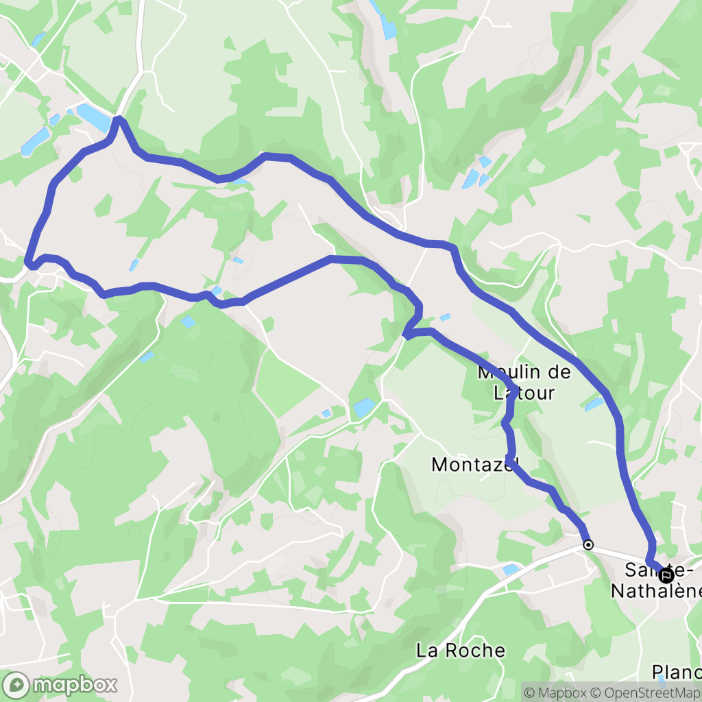 Sainte-Nathalène : carte du parcours de randonnée - France