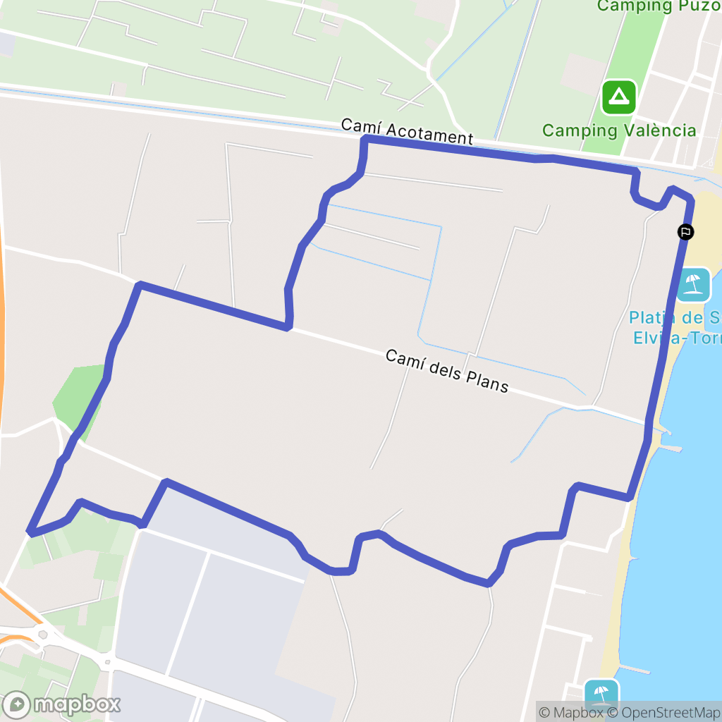 Puçol : carte du parcours de randonnée - Spain