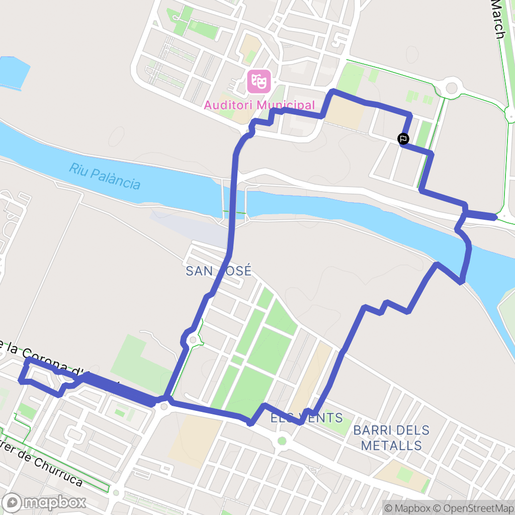 Canet d'en Berenguer : carte du parcours de randonnée - Spain