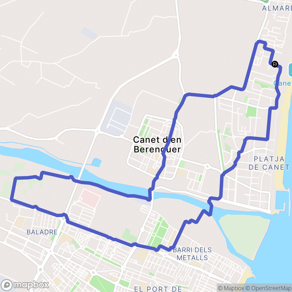Sagunto : carte du parcours de randonnée - Spain