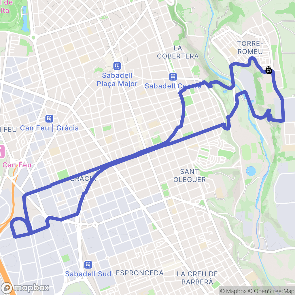 Torre-romeu : carte du parcours de randonnée - Spain