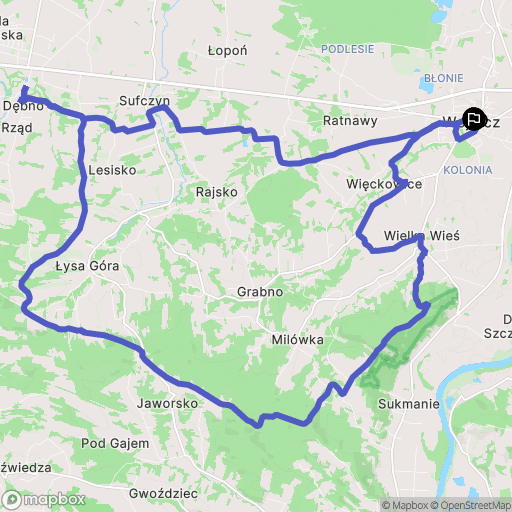 Wojnicz: mapa trasy - Poland