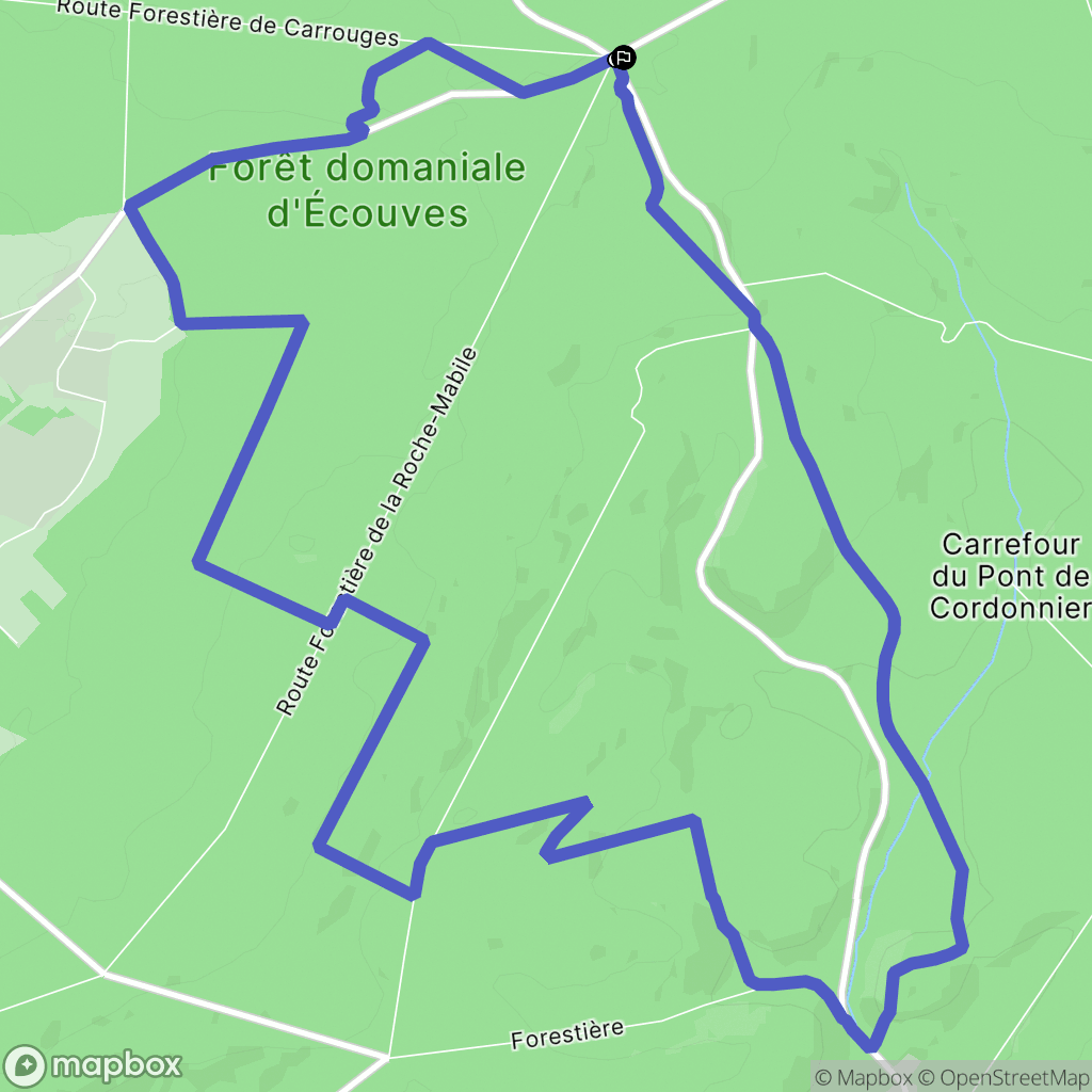 La Ferrière-Béchet : carte du parcours de randonnée - France