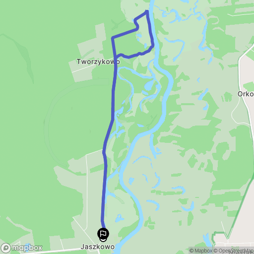 Jaszkowo: mapa trasy - Poland