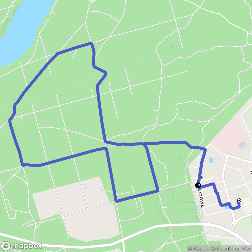 Kościerzyna: mapa trasy - Poland