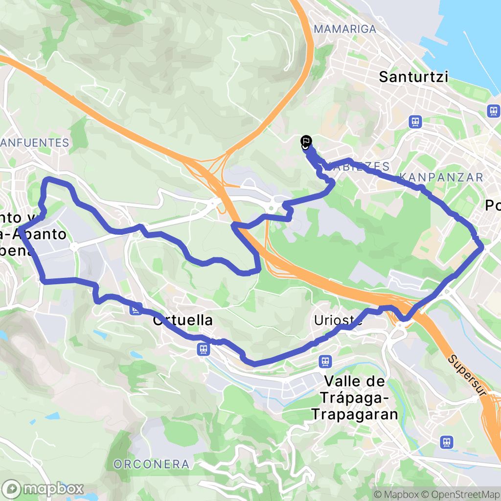  : carte du parcours de randonnée - Spain