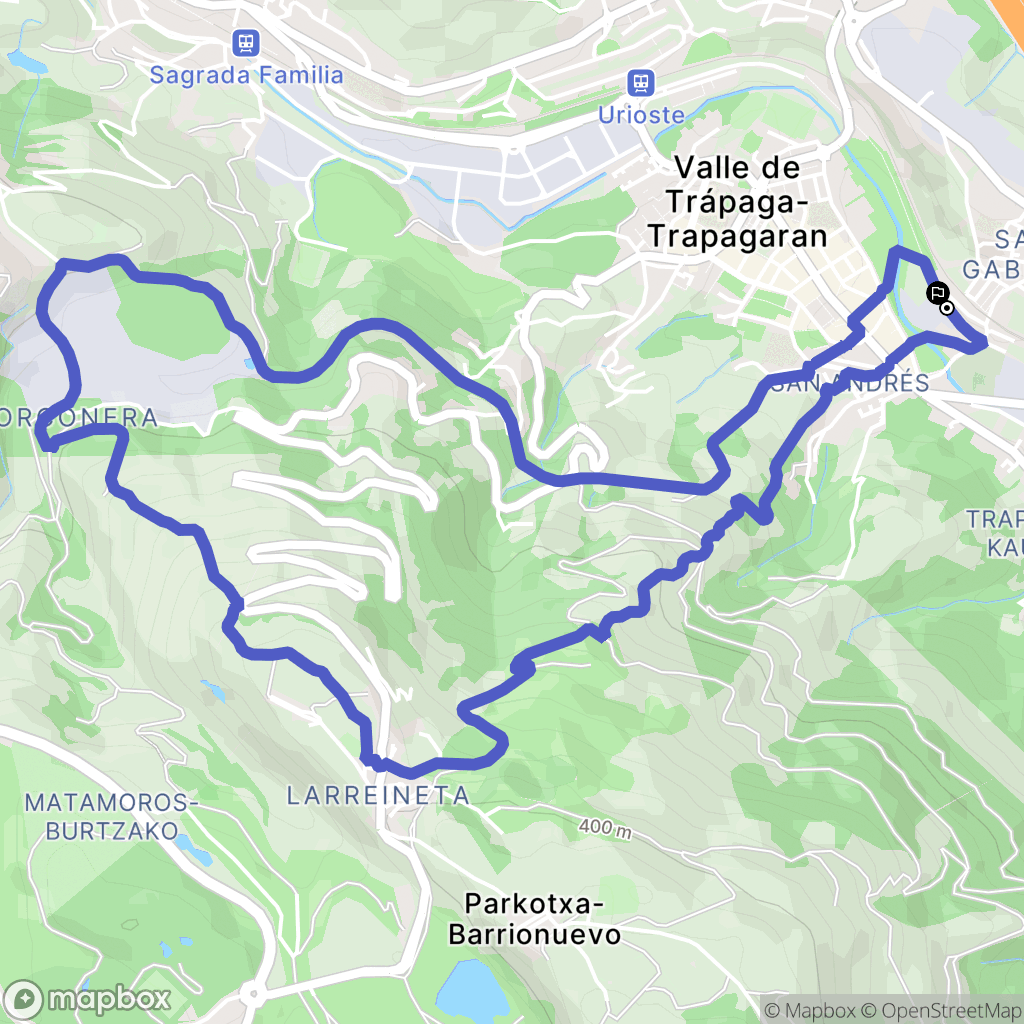 Trapagaran : carte du parcours de randonnée - Spain