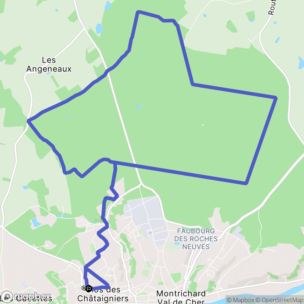 Chissay-en-Touraine : carte du parcours de randonnée - France