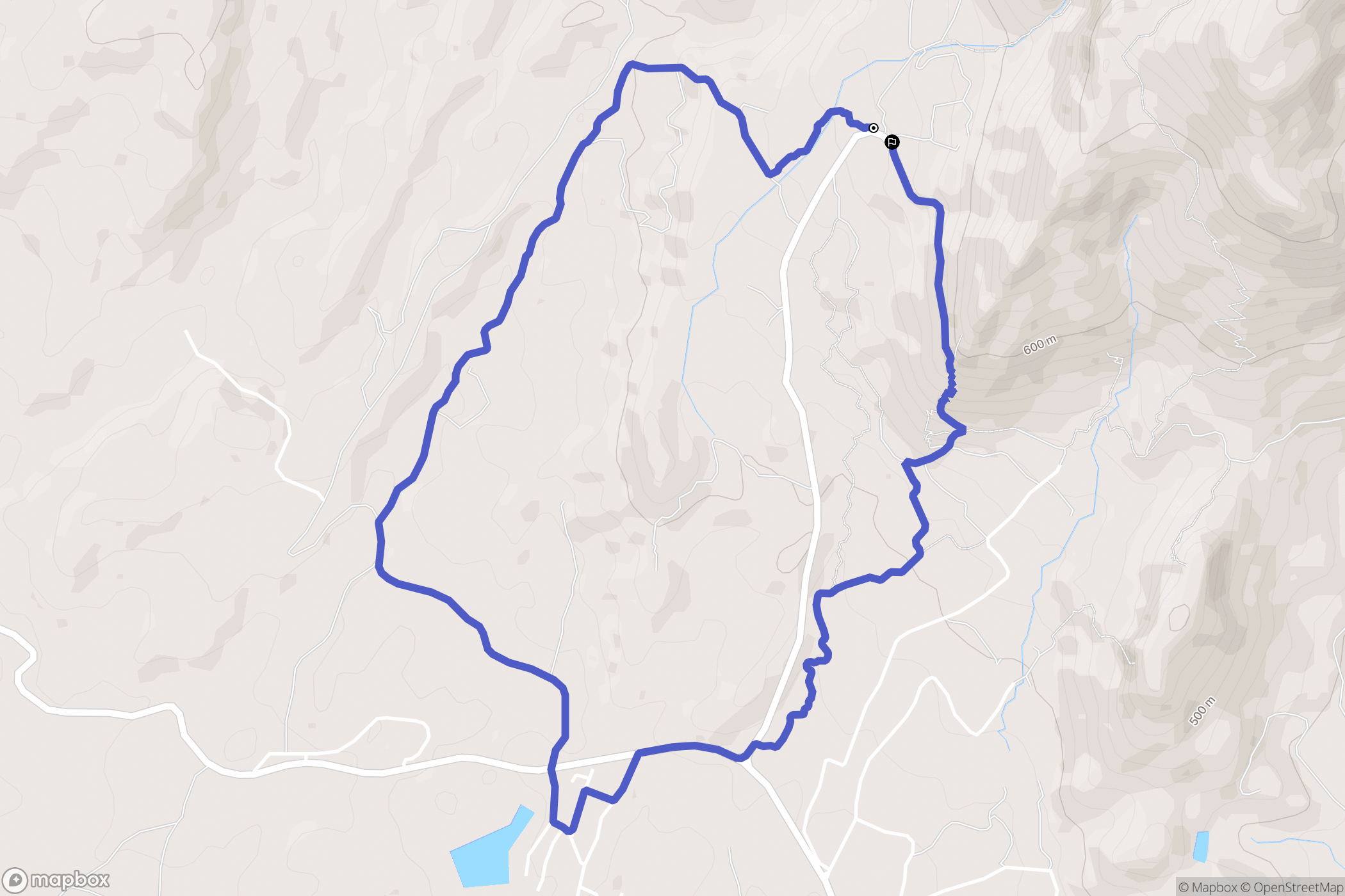 Busot : carte du parcours de randonnée - Spain