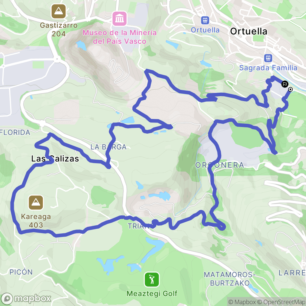 Ortuella : carte du parcours de randonnée - Spain