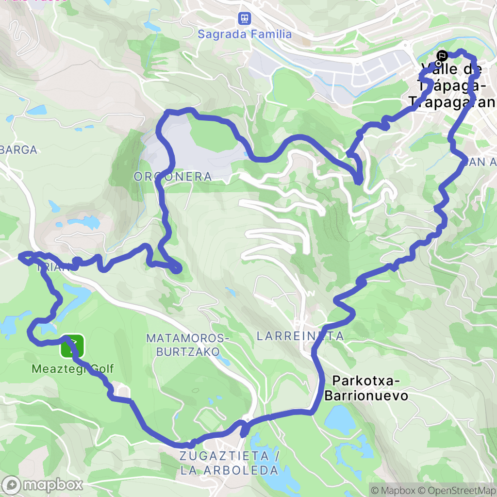 Trapagaran : carte du parcours de randonnée - Spain