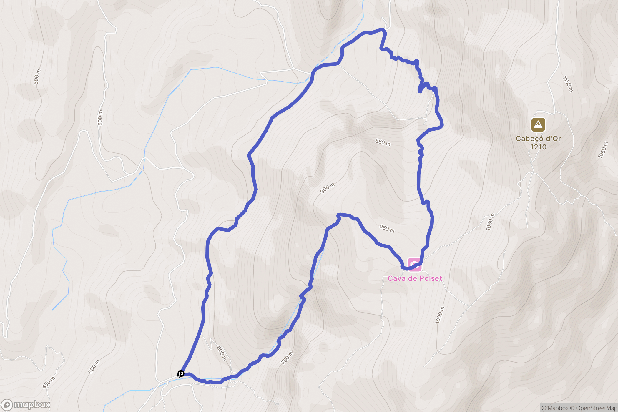 Busot : carte du parcours de randonnée - Spain