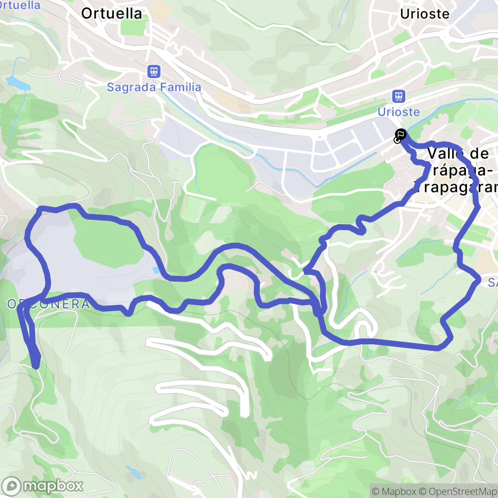 Trapagaran : carte du parcours de randonnée - Spain
