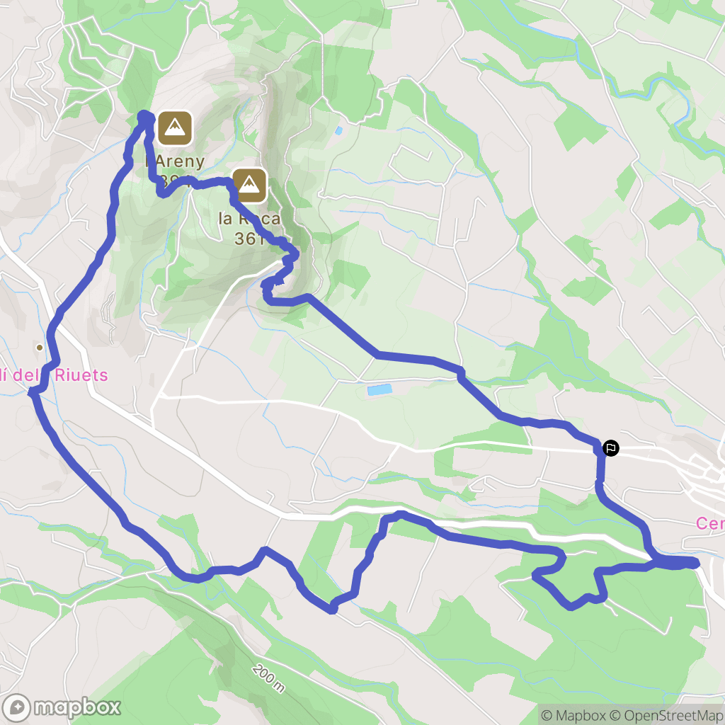 Mont-roig del Camp : carte du parcours de randonnée - Spain