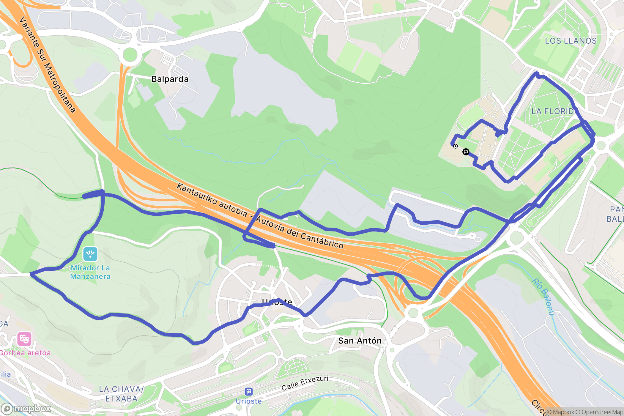 Portugalete : carte du parcours de randonnée - Spain
