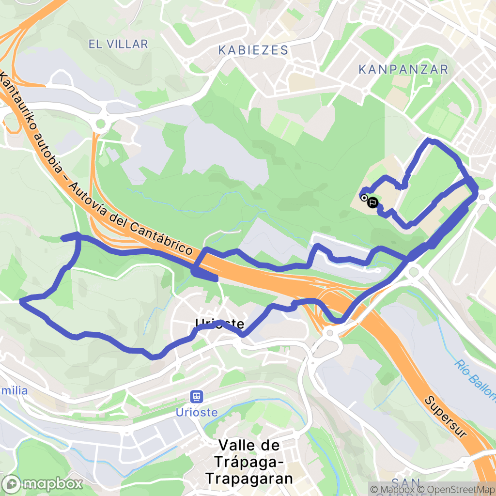 Portugalete : carte du parcours de randonnée - Spain