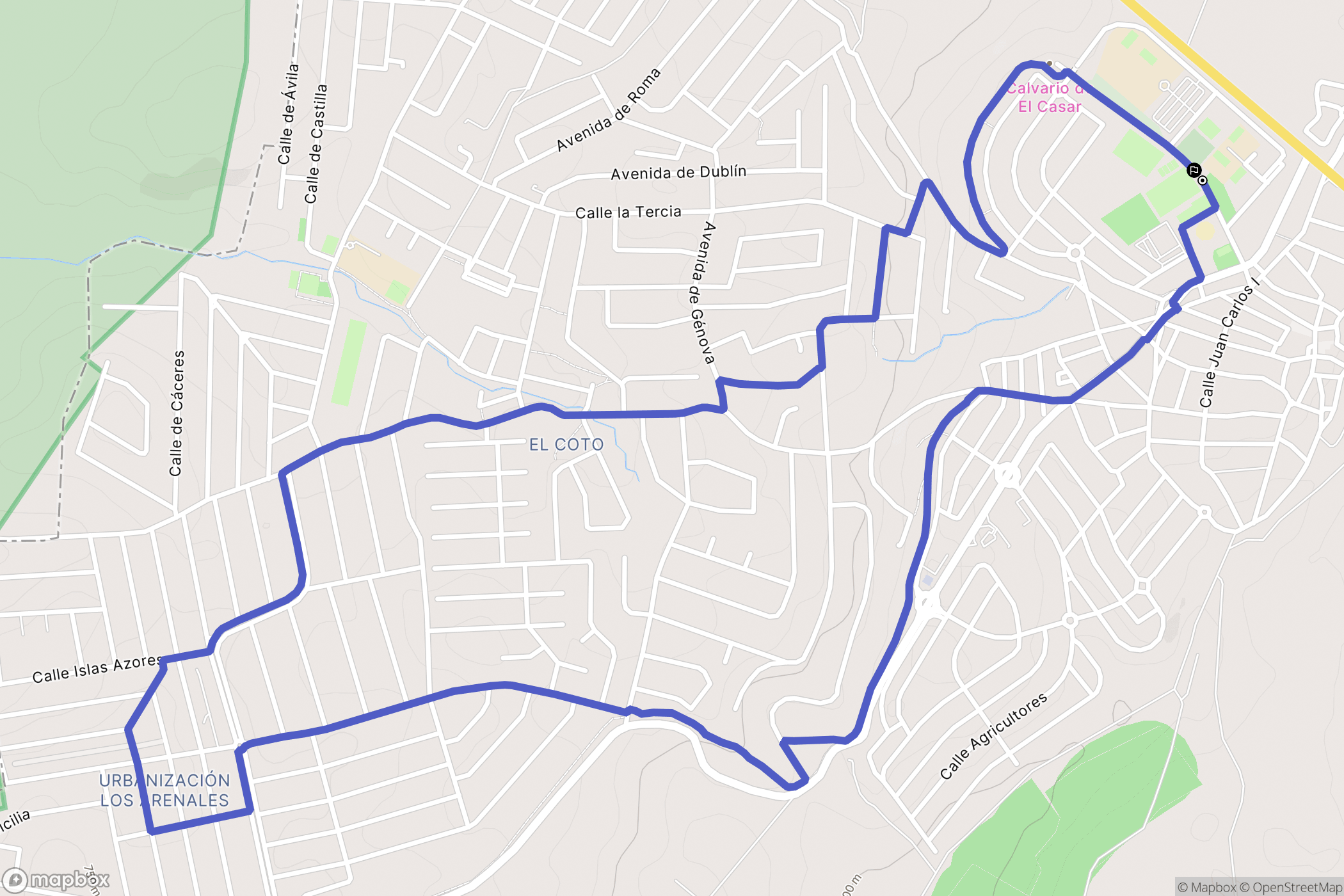 El Casar : carte du parcours de randonnée - Spain