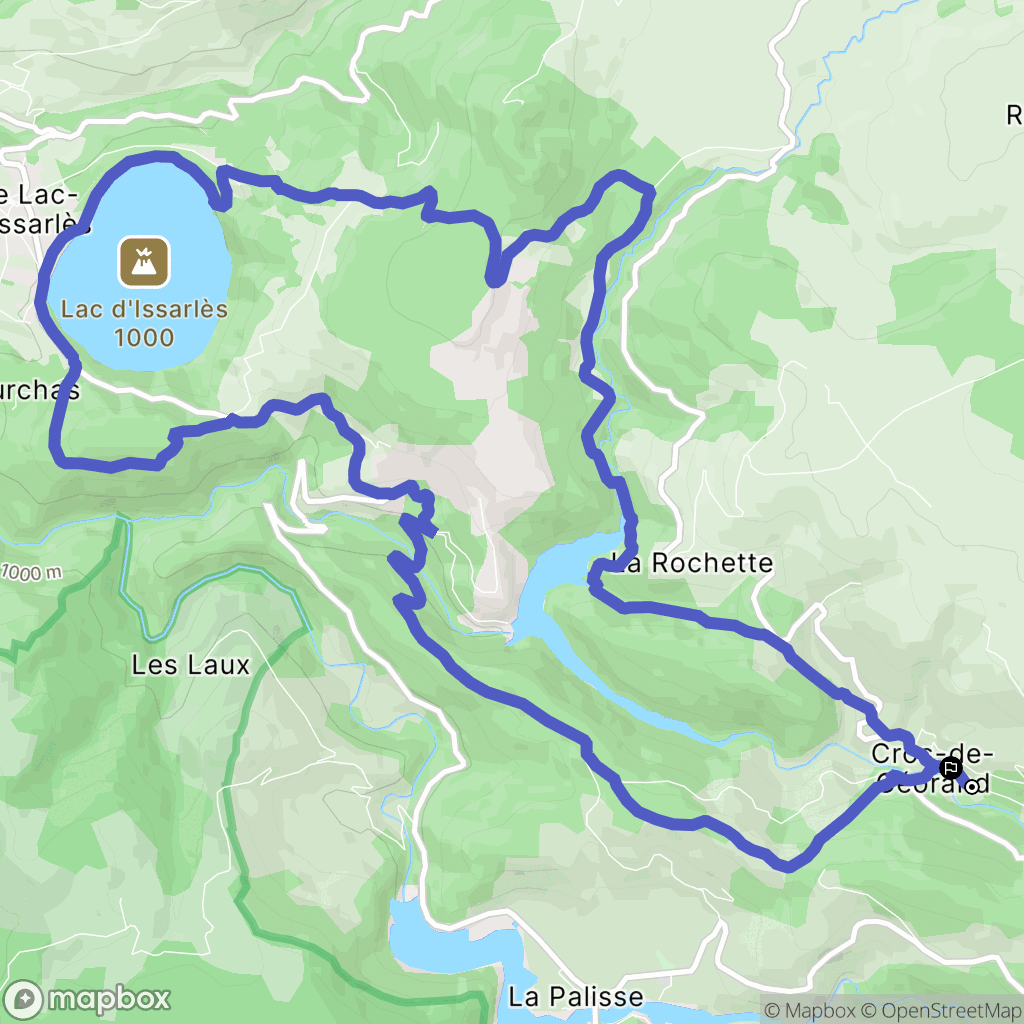 Cros-de-Géorand : carte du parcours de randonnée - France